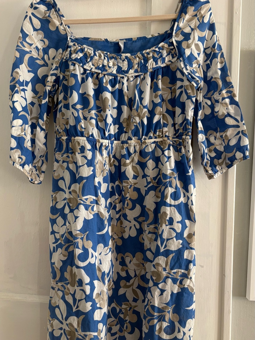 Old Navy Blue and White Floral Cotton Dress